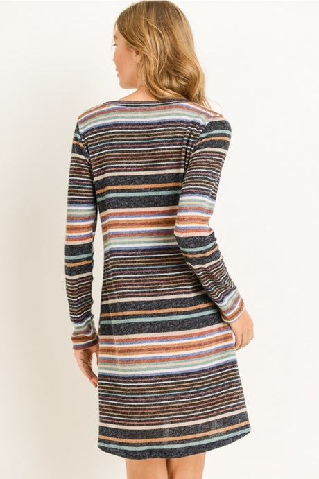Gilli Multi Stripe Shift Dress