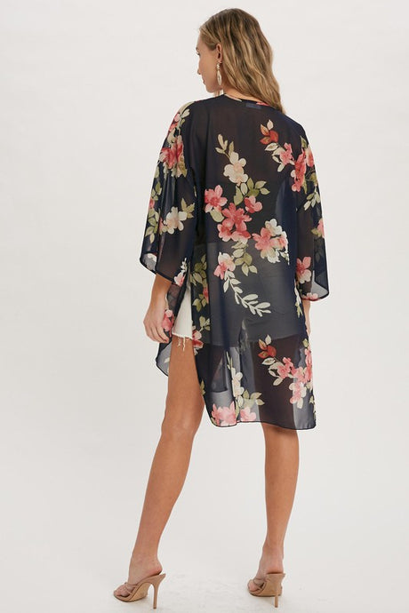 Floral Chiffon Kimono