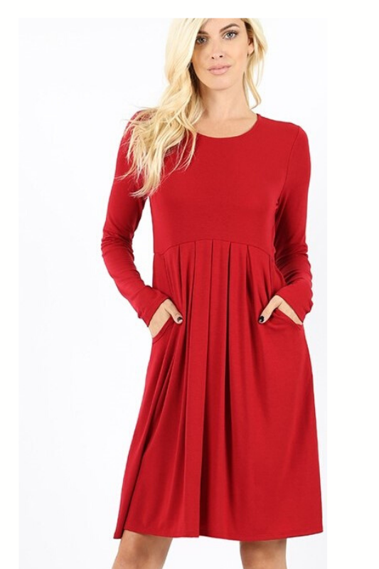 Serene Magical Dress - Dark Red