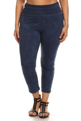 Chatoyant Plus Capri Leggings - Dark Denim