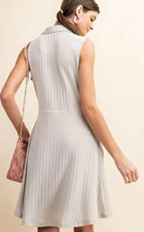 Kori Ribbed Button Dress - Lavender