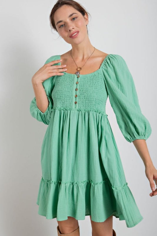 Easel Elmira Dress - Mint Green – Debra's Passion Boutique
