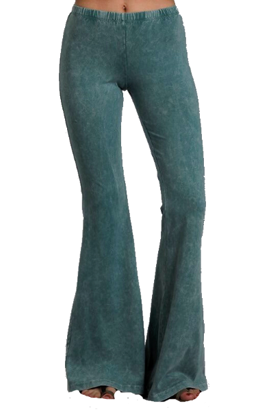 Chatoyant Mineral Wash Bell Bottom Soft Pants