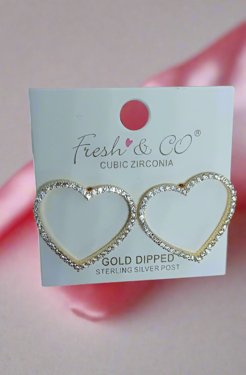 Valentine Gold Heart Earrings