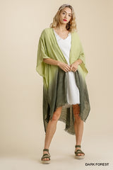 Umgee Flowy Cover Up Kimono - Dark Forest