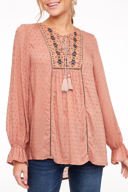 L Love Babydoll Top - Mauve