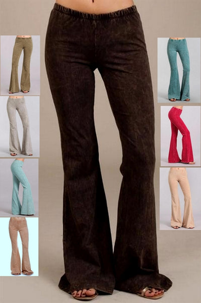 Chatoyant Mineral Wash Bell Bottom Soft Pants - 8 Colors | Debra's ...