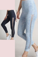 Nikibiki Braid 7/8 Leggings - Denim or Ice Blue