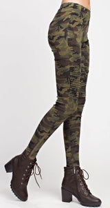 Mittoshop Moto Camo Legging Pants - Olive