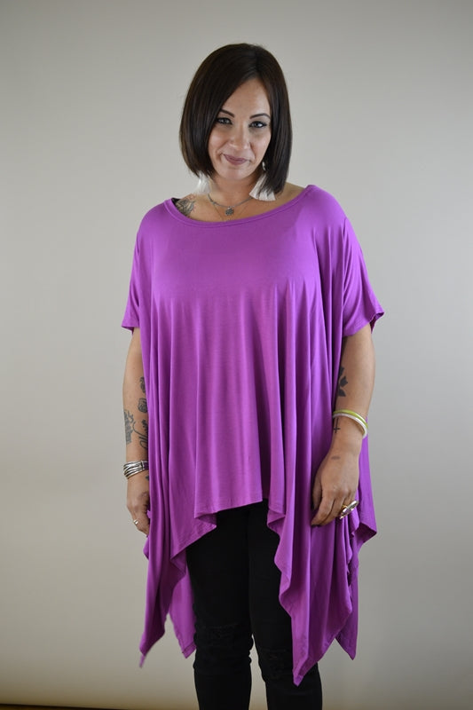 Cherish Poncho Top - Plum