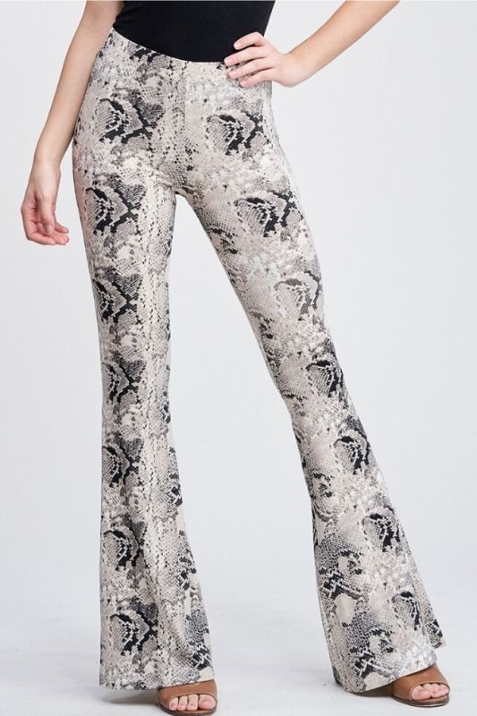 Boho Tall Skinny Snake Pants - Beige