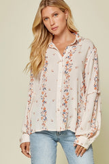 Andree by Unit Flower Print Blouse - Cream