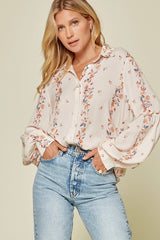 Andree by Unit Flower Print Blouse - Cream